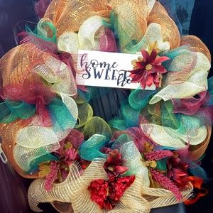 Everyday Front Door Wreath Home Sweet Home